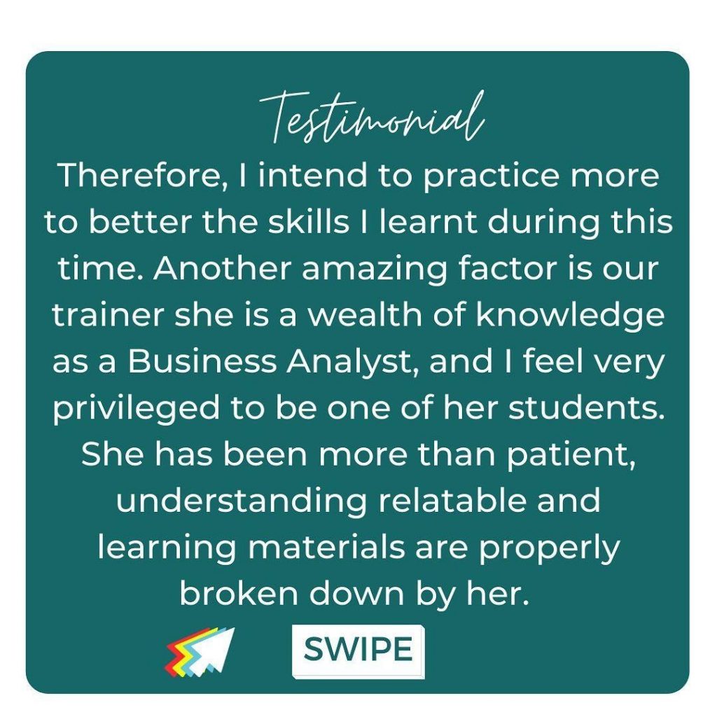 student review of the Heels and Tech business analysis course